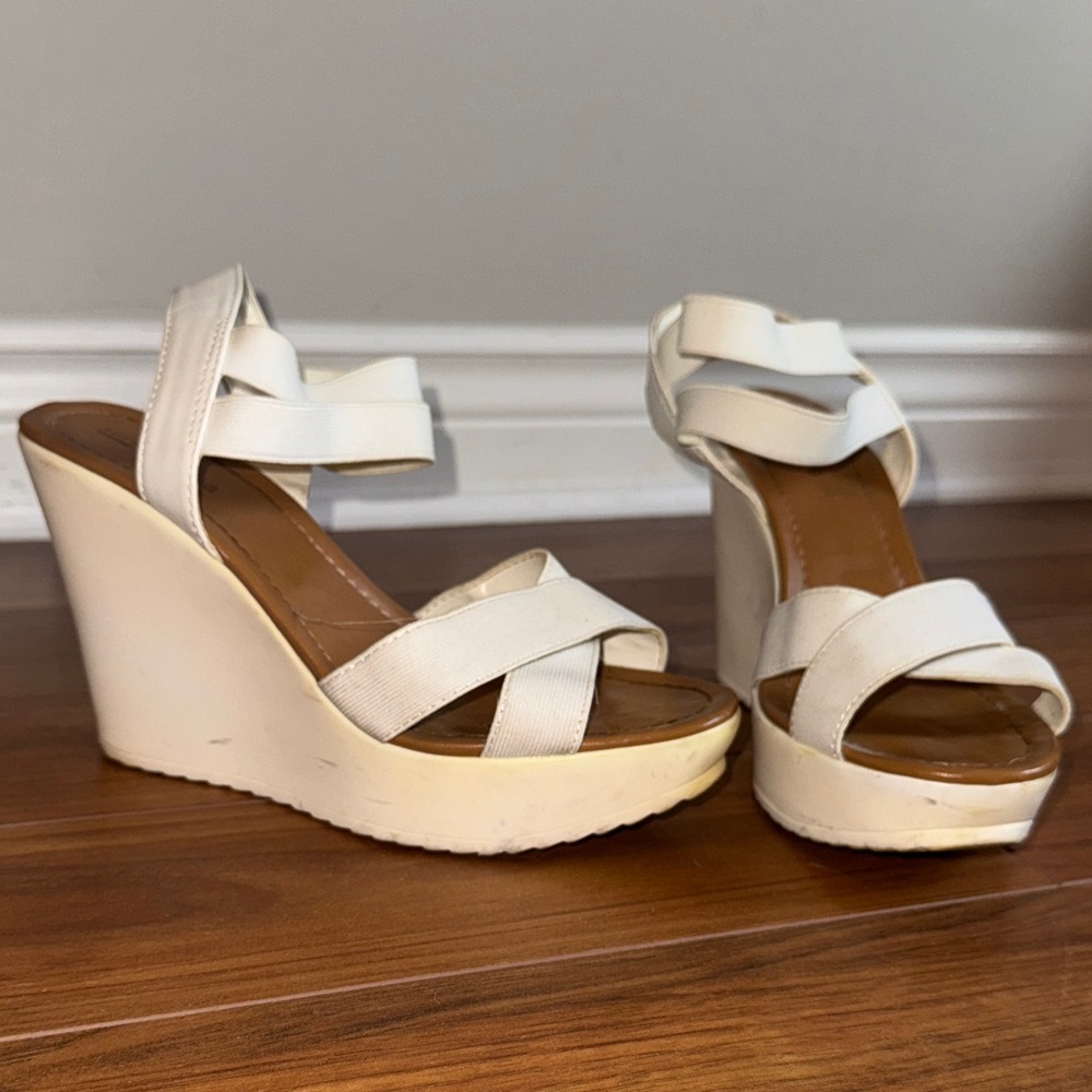 Call It Spring White Wedge Heels